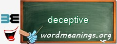 WordMeaning blackboard for deceptive